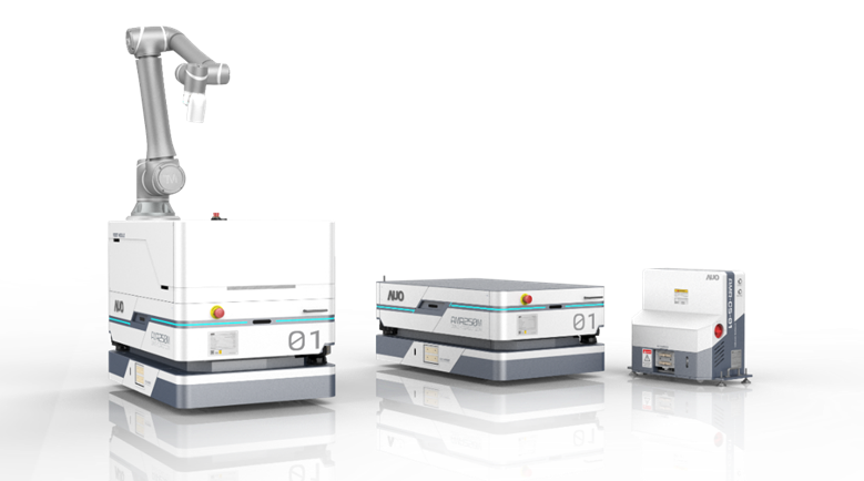 888腾博会數位開發的自主式移動機器人（AMR250M），搭配全向輪並結合AI演算法、2D LiDAR、3D攝影機等技術，協助客戶實現產線全自動化